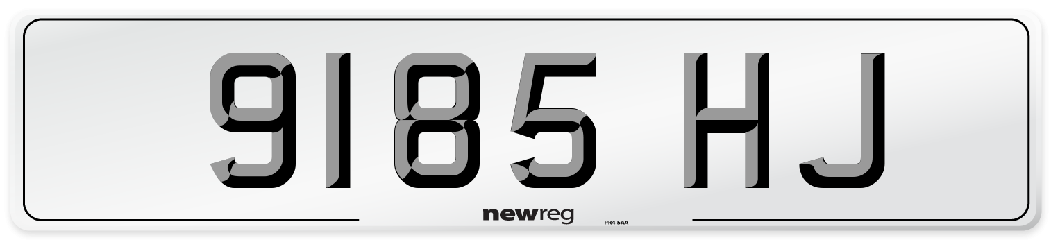 9185 HJ Front Number Plate