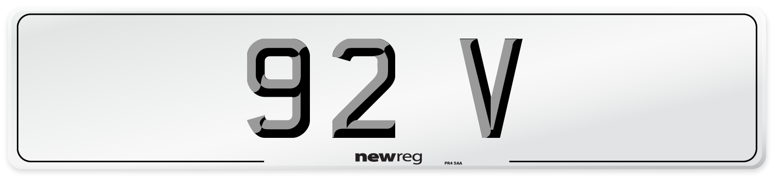 92 V Front Number Plate