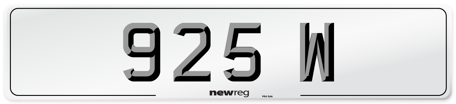 925 W Front Number Plate