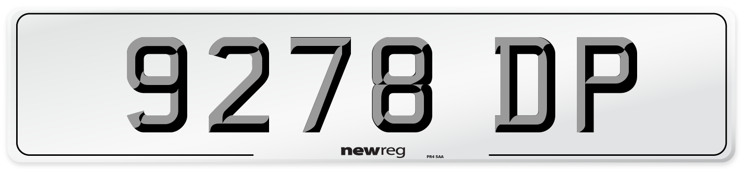 9278 DP Front Number Plate