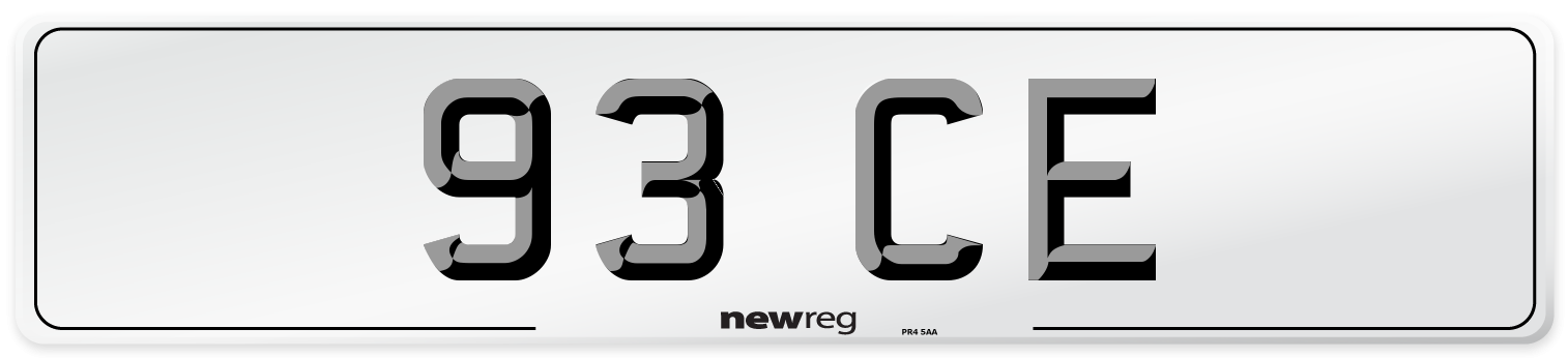 93 CE Front Number Plate