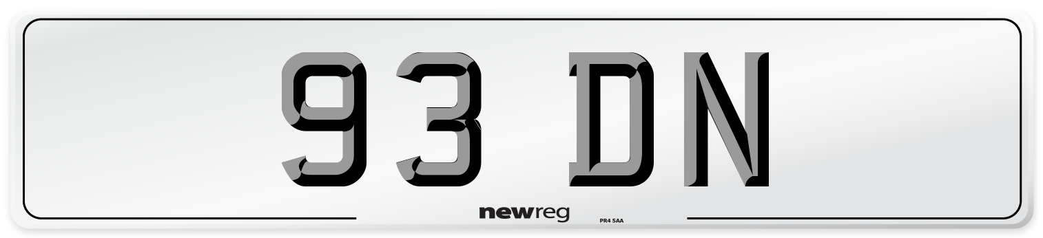 93 DN Front Number Plate