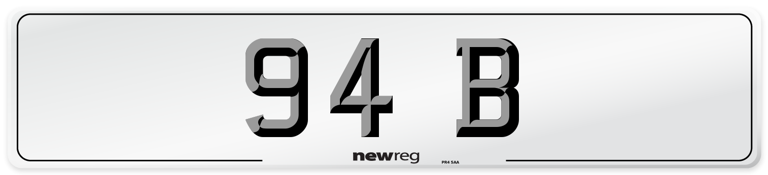 94 B Front Number Plate
