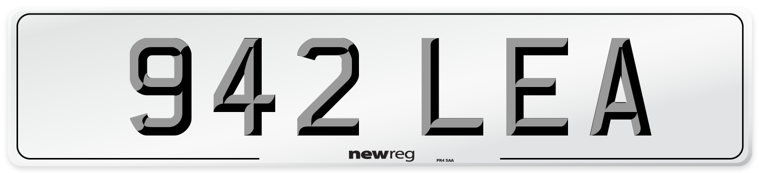 942 LEA Front Number Plate