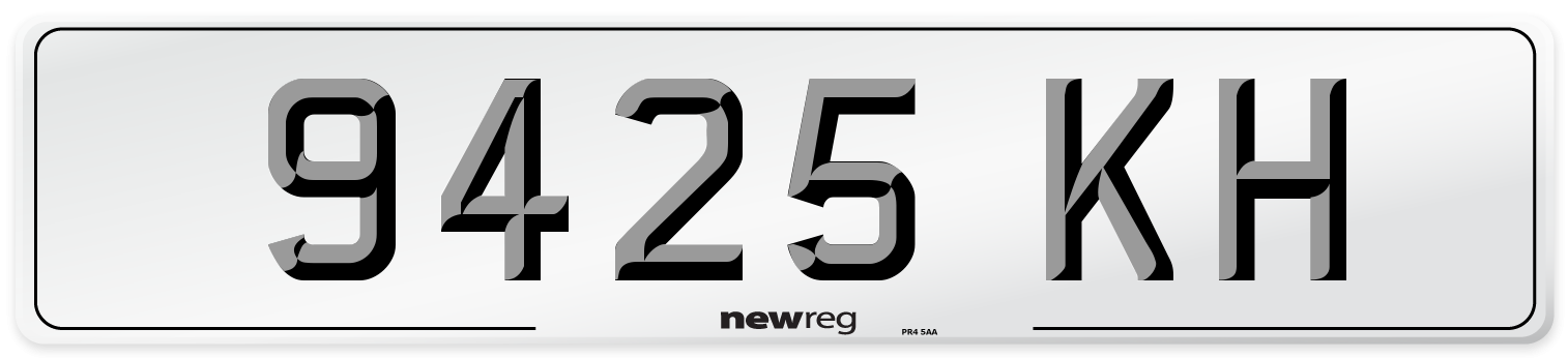 9425 KH Front Number Plate