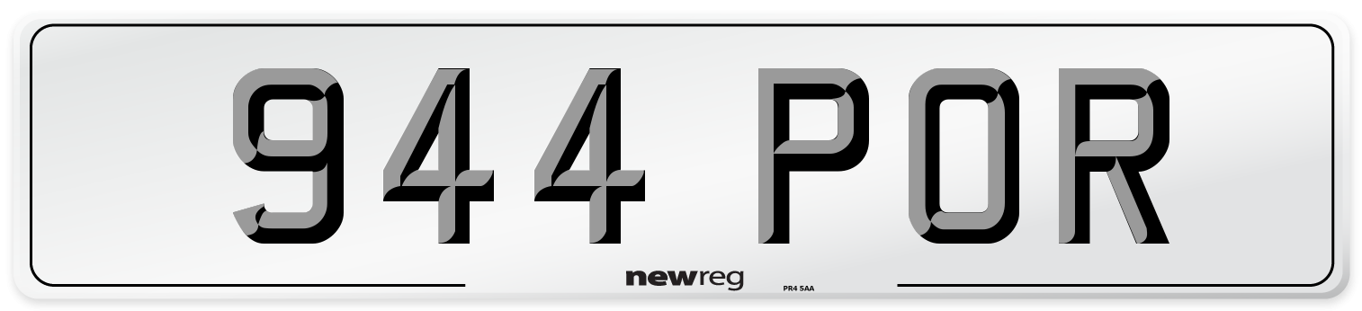 944 POR Front Number Plate