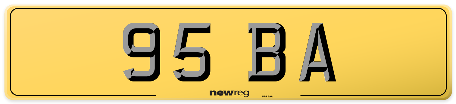 95 BA Rear Number Plate