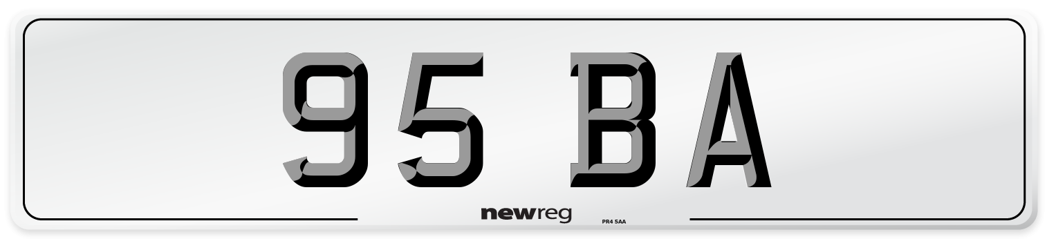 95 BA Front Number Plate