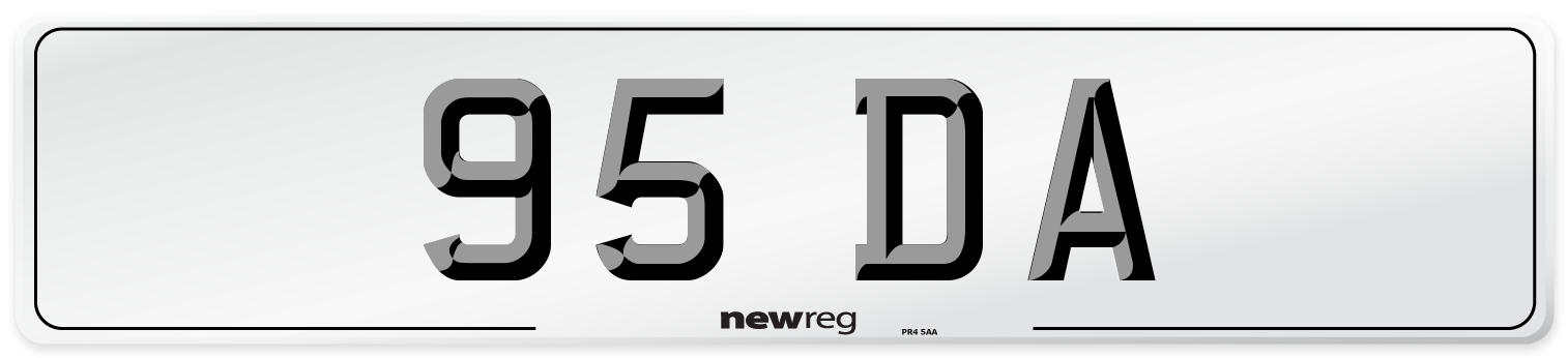 95 DA Front Number Plate