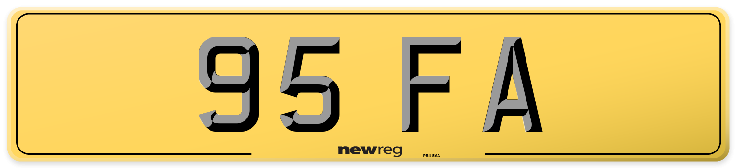 95 FA Rear Number Plate