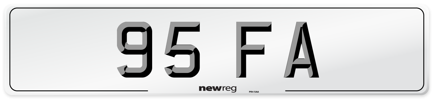 95 FA Front Number Plate