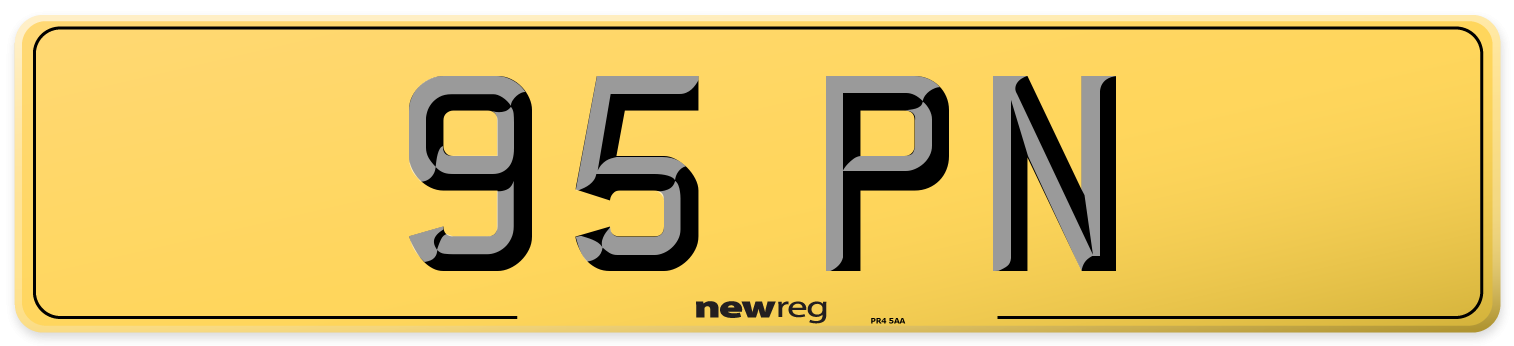 95 PN Rear Number Plate