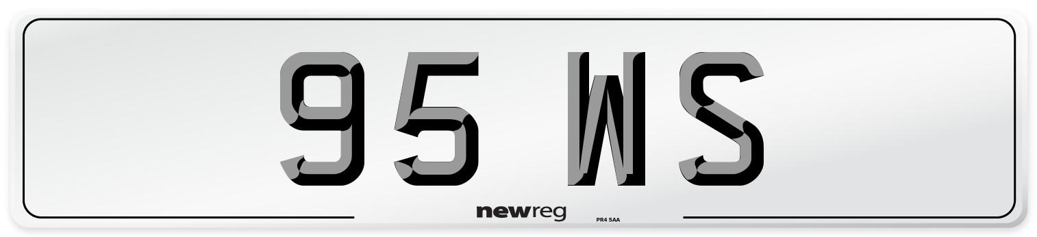 95 WS Front Number Plate