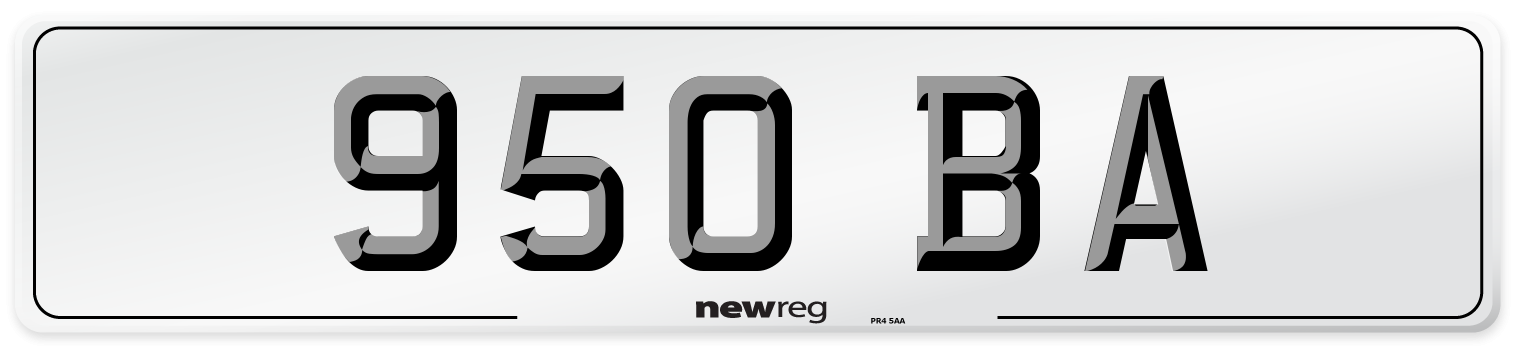 950 BA Front Number Plate