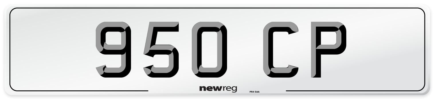 950 CP Front Number Plate