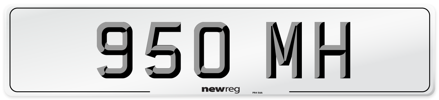 950 MH Front Number Plate
