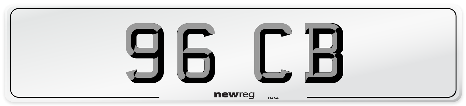 96 CB Front Number Plate