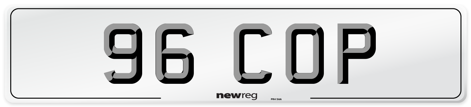 96 COP Front Number Plate