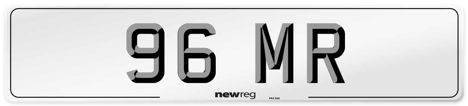 96 MR Front Number Plate