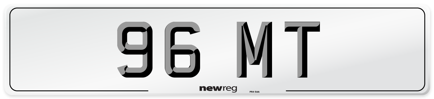96 MT Front Number Plate