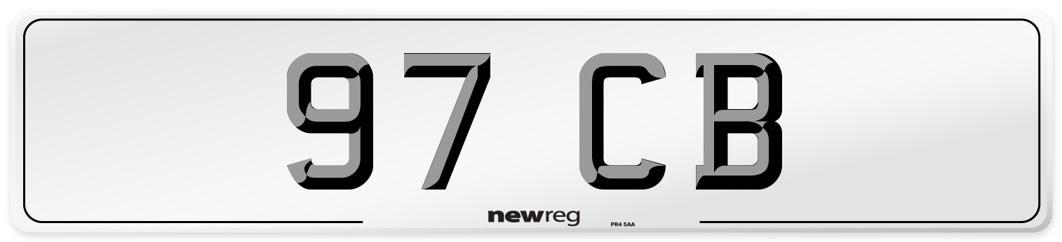 97 CB Front Number Plate