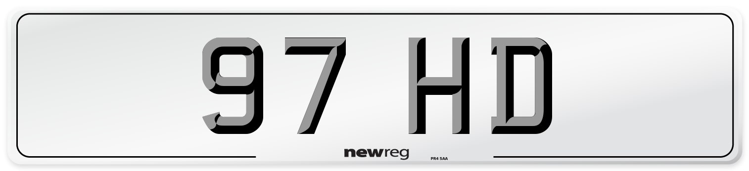 97 HD Front Number Plate