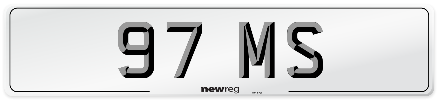 97 MS Front Number Plate