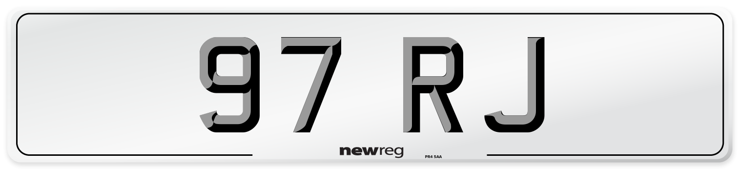 97 RJ Front Number Plate