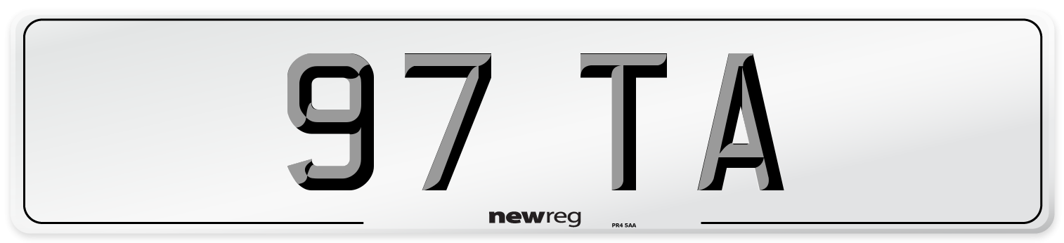 97 TA Front Number Plate
