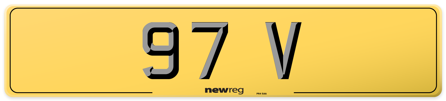 97 V Rear Number Plate