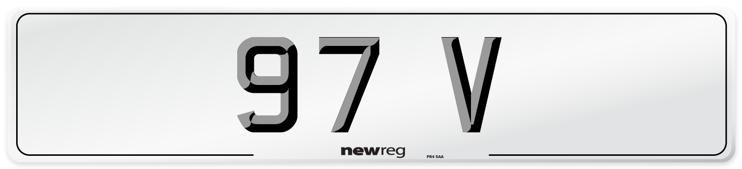 97 V Front Number Plate