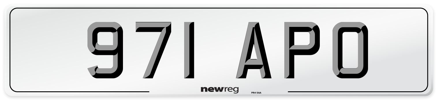 971 APO Front Number Plate