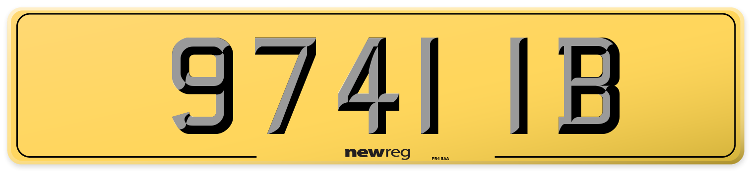 9741 IB Rear Number Plate