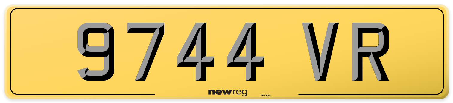 9744 VR Rear Number Plate