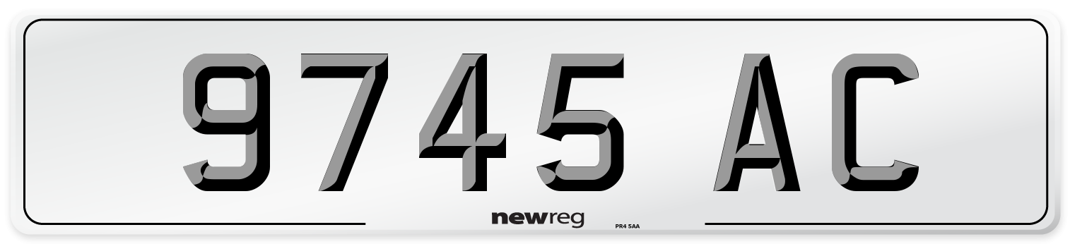 9745 AC Front Number Plate