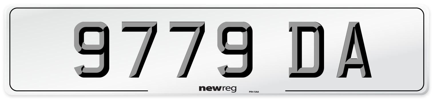 9779 DA Front Number Plate