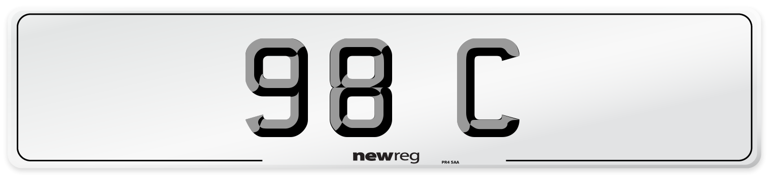 98 C Front Number Plate