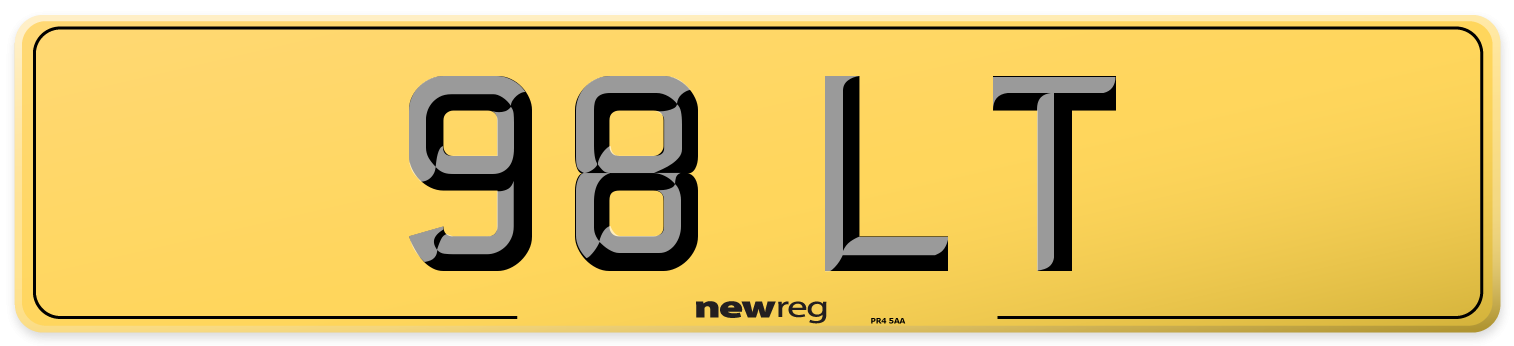 98 LT Rear Number Plate