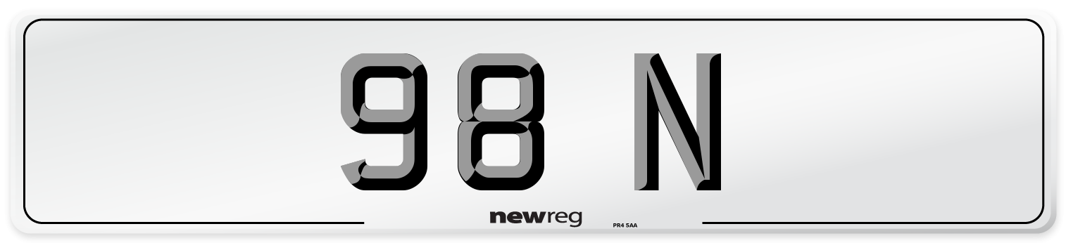 98 N Front Number Plate