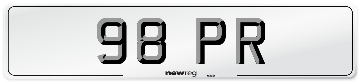 98 PR Front Number Plate