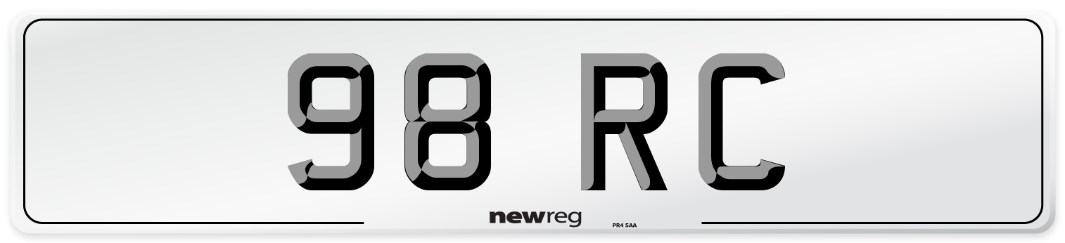 98 RC Front Number Plate