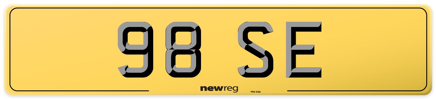 98 SE Rear Number Plate