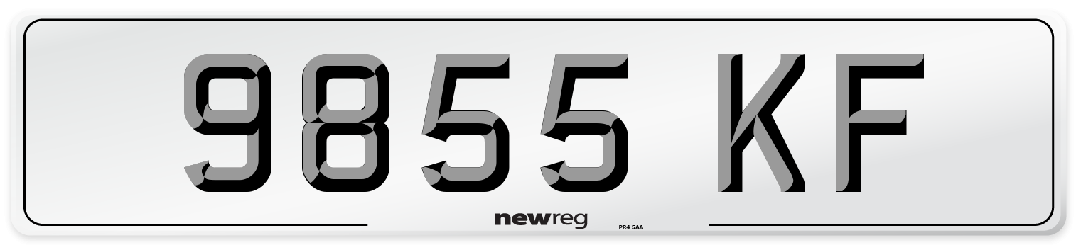 9855 KF Front Number Plate