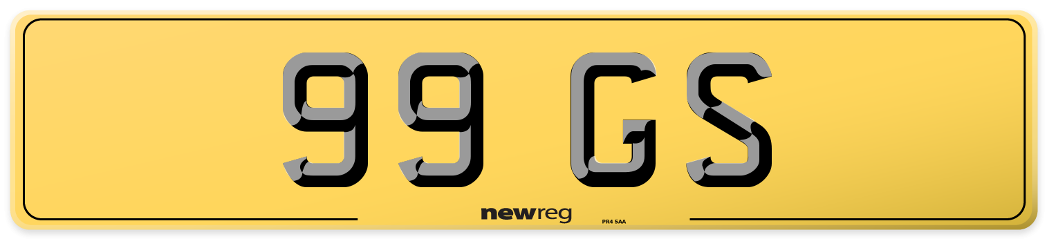 99 GS Rear Number Plate