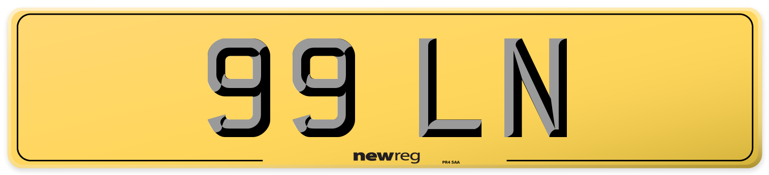 99 LN Rear Number Plate