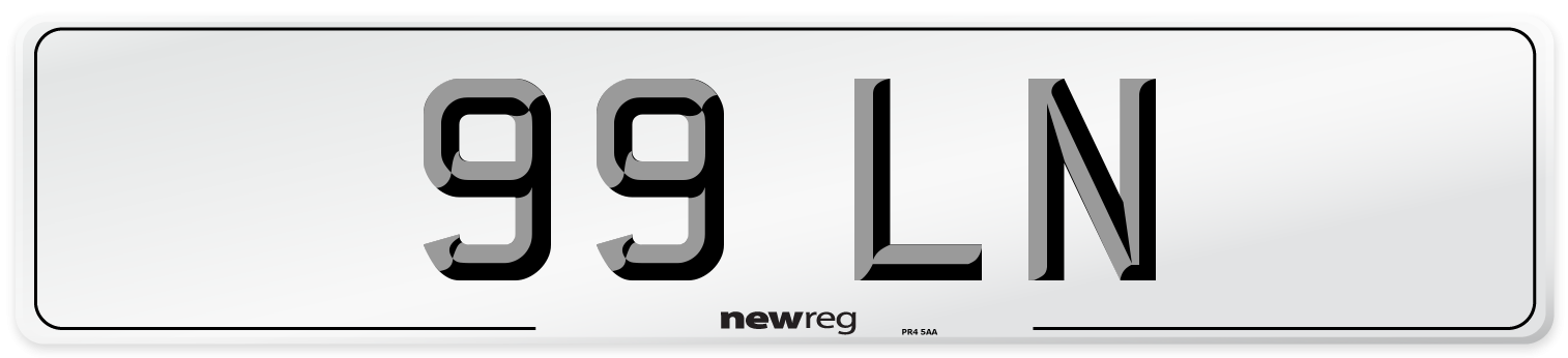 99 LN Front Number Plate