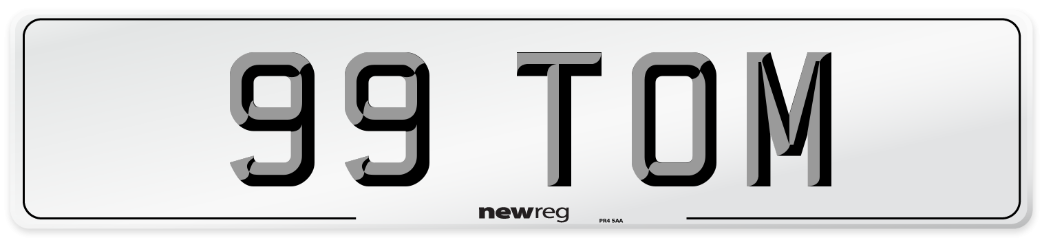 99 TOM Front Number Plate