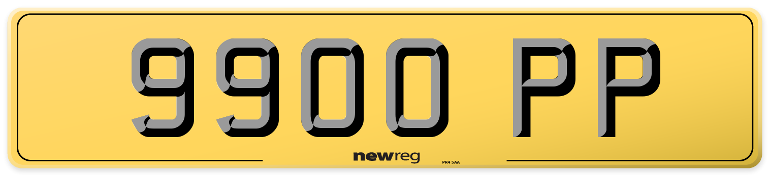 9900 PP Rear Number Plate
