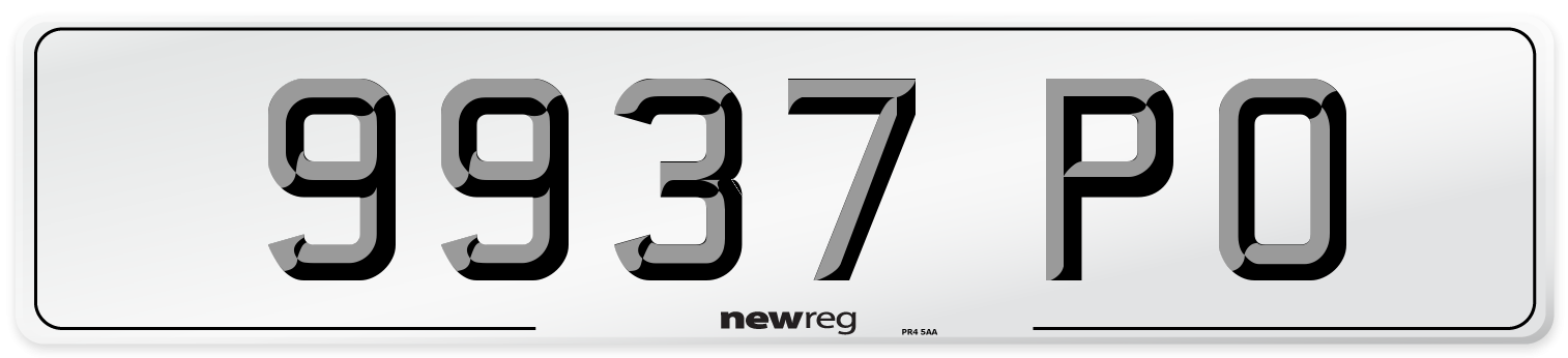 9937 PO Front Number Plate