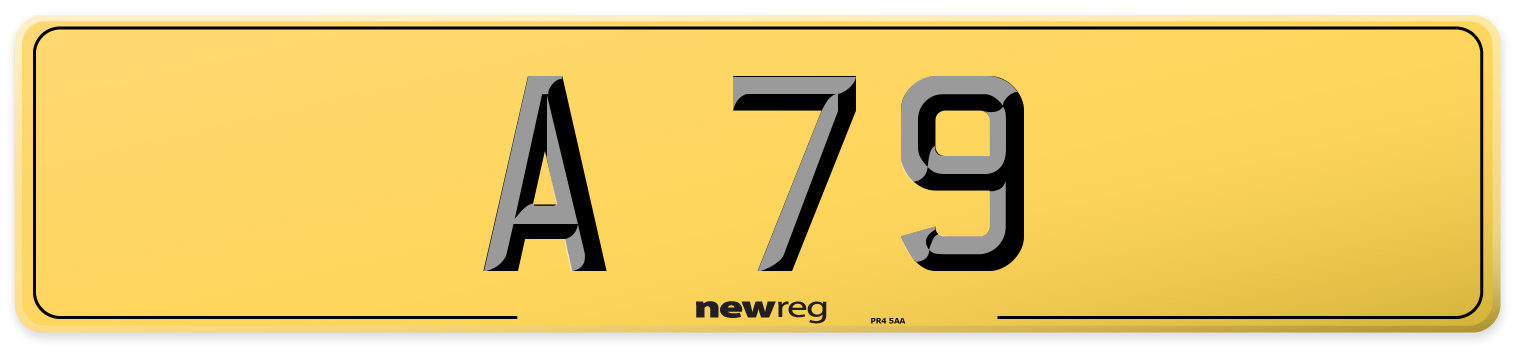 A 79 Rear Number Plate